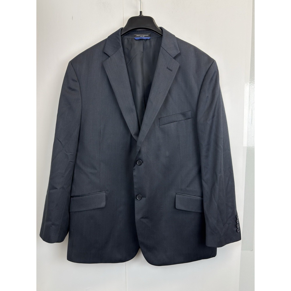 Madison Blazer Men's Size 46R Gray Wool‎ Blend Suit Jacket 2 Buttons